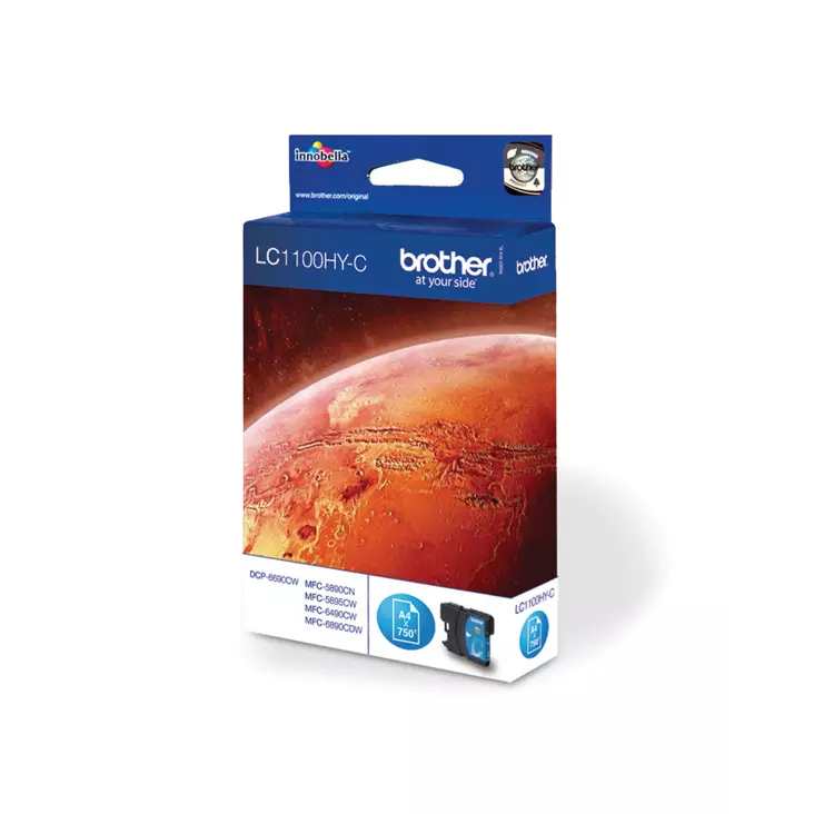 BROTHER LC1100HY-C MUSTEPATRUUNA CYAN - Brother-mustesuihkuvärit - 4977766659840 - 1