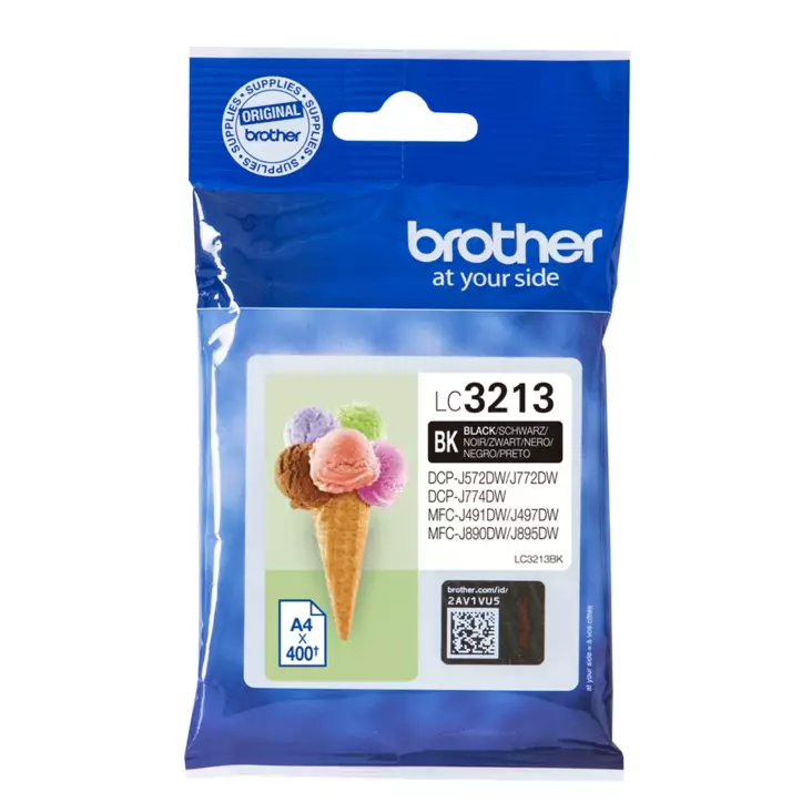 BROTHER LC3213BK MUSTA VÄRIPATRUUNA - Brother-mustesuihkuvärit - 4977766762250 - 1