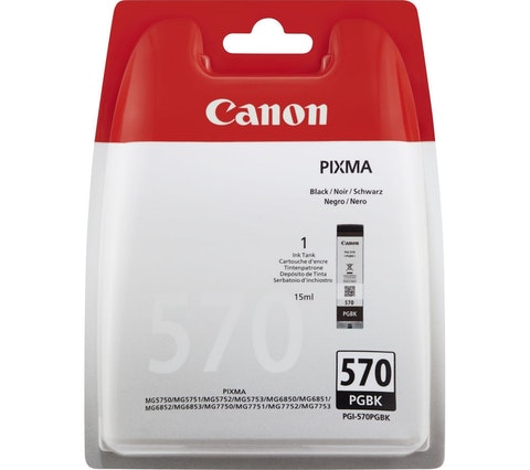 CANON PGI-570PGBK MUSTA VÄRIPATRUUNA - Canon-mustesuihkuvärit - 8714574631790 - 1