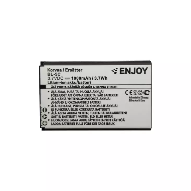 ENJOY BL-5C VASTAAVA AKKU, 1000 MAH - Puhelimen akut - 5060099140310 - 1