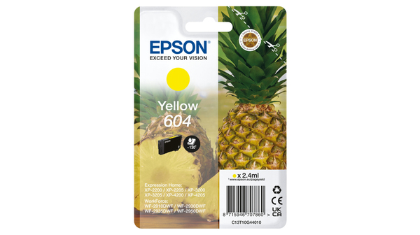 EPSON 604 YELLOW VÄRIPATRUUNA 2.4 ML - Epson-mustesuihkuvärit - 8715946707860 - 1