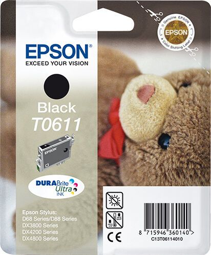 EPSON T6011 MUSTA VÄRIPATRUUNA - Epson-mustesuihkuvärit - 8715946360140 - 1