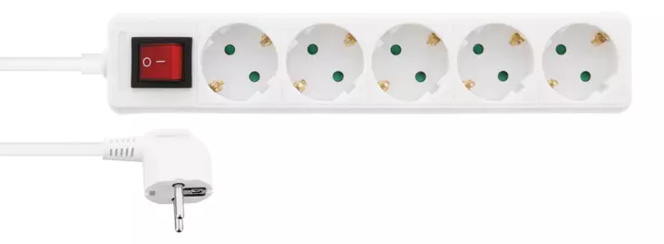 E:ZO 5-PAIKKAINEN JATKOJOHTO KYTKIMELLÄ - Jatkojohdot - 5706470028920 - 1