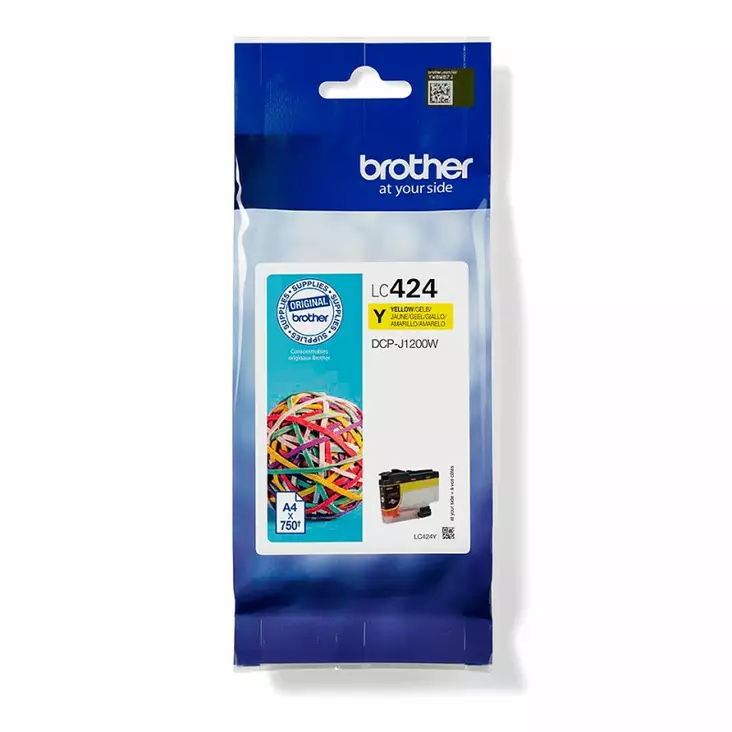 BROTHER LC424Y KELTAINEN VÄRIPATRUUNA - Brother-mustesuihkuvärit - 4977766810470 - 1