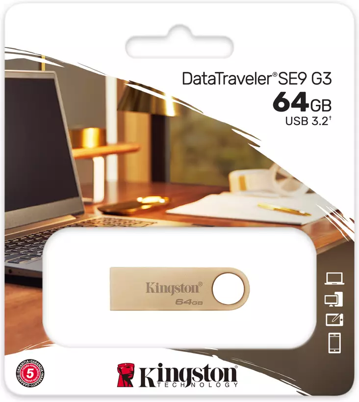 KINGSTON DATATRAVELER SE9 G3 64GB - USB-muistitikut - 740617341270 - 1