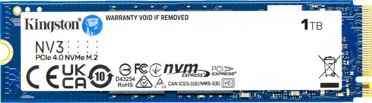 KINGSTON NV3 1TB SSD M.2 2280 PCIE 4.0 - Sisäiset kiintolevyt ja SSD - 740617344790 - 1