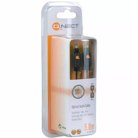 QNECT OPTINEN AUDIOKAAPELI 5M - Äänikaapelit - 5706470018341 - 1