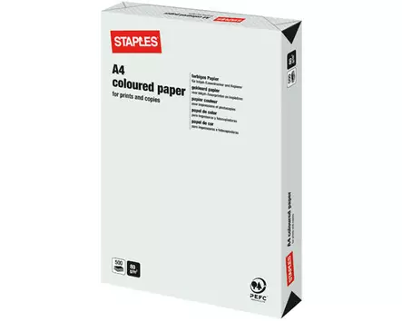 STAPLES VÄRIPAPERI A4/80G KESKISININEN - Väripaperit - 4045348051761 - 1