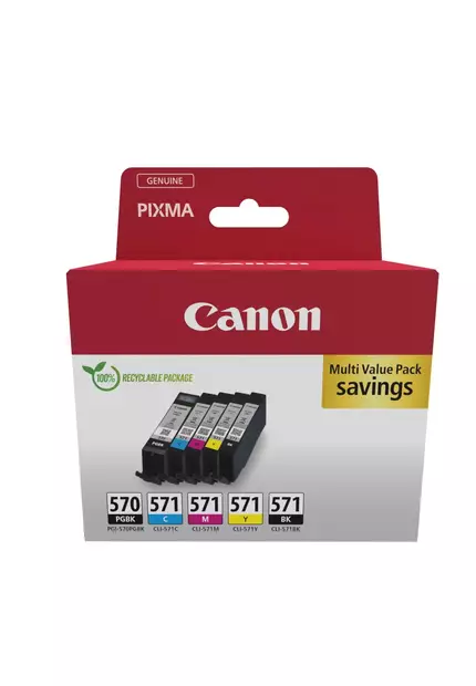 CANON PGI-570 / CLI-571 MONIVÄRIPAKKAUS - Canon-mustesuihkuvärit - 8714574679211 - 1