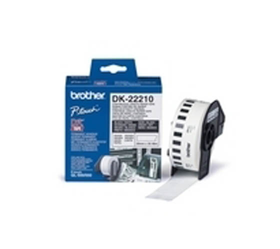BROTHER DK-22210 TARRA 29MM MUSTA/VALK - Brother-teipit - 4977766628181 - 1