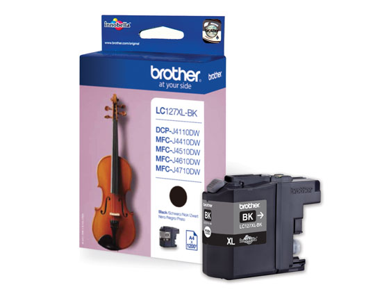 BROTHER LC127XLBK MUSTEPATRUUNA MUSTA - Brother-mustesuihkuvärit - 4977766713931 - 1