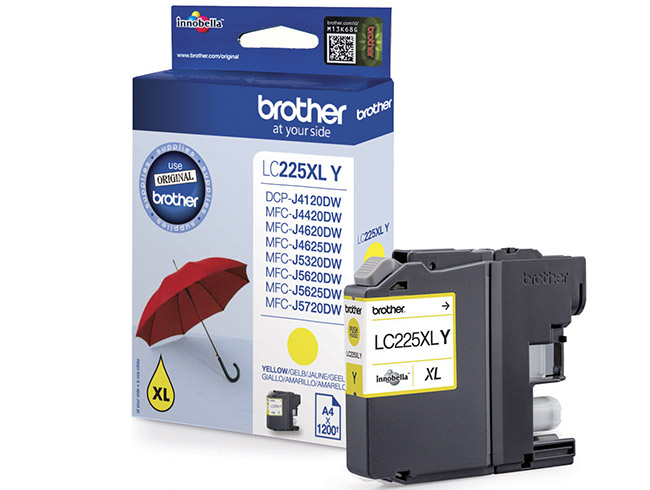 BROTHER LC225XLY KELTAINEN VÄRIPATRUUNA - Brother-mustesuihkuvärit - 4977766735971 - 1