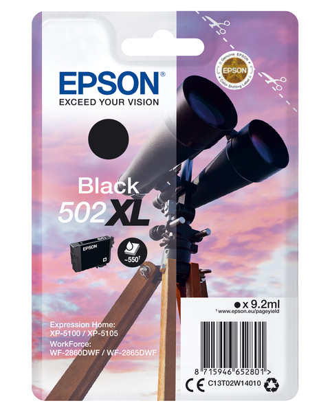 EPSON 502XL MUSTA MUSTEPATRUUNA - Epson-mustesuihkuvärit - 8715946652801 - 1