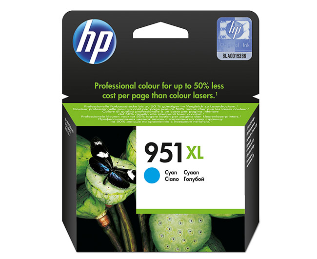 HP 951XL CYAN OFFICEJET VÄRIPATRUUNA - HP-mustesuihkuvärit - 886111748921 - 1