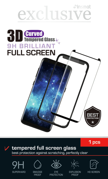INSMAT SUOJALASI SAMSUNG GALAXY S8 MUSTA - Näytön suojaus, Samsung - 6438300002501 - 1
