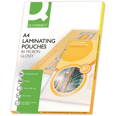 Q-CONNECT LAMINOINTITASKU A4 80 MIC - Laminointitaskut - 5705831041141 - 1