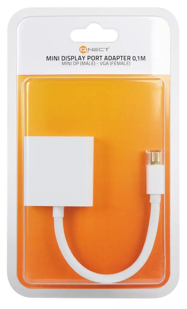 QNECT MINIDISPLAYPORT-VGA-ADAPTERI 0.1M - Adapterit ja jakajat - 5706470021891 - 1