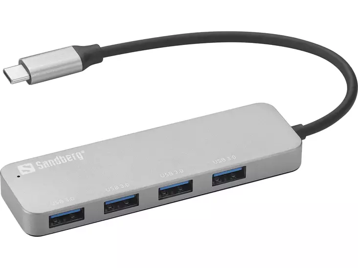 SANDBERG USB-C TO 4 X USB 3.0 HUB SAVER - USB-jakajat ja muistikortinlukijat - 5705730336201 - 1