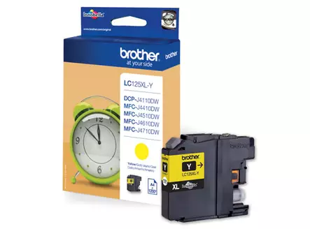 BROTHER LC125XLY MUSTEPATRUUNA KELTAINEN - Brother-mustesuihkuvärit - 4977766713962 - 1