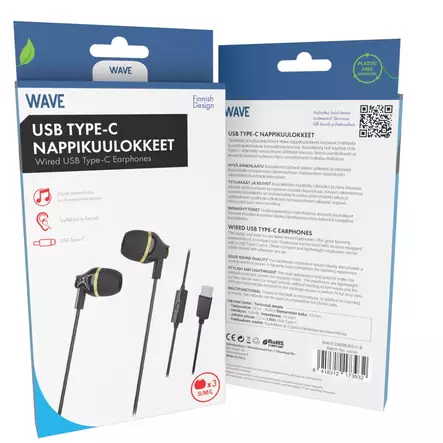 WAVE USB-C NAPPIKUULOKKEET - Handsfree-kuulokkeet - 6418312173932 - 1