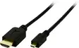 DELTACO MICROHDMI-HDMI-KAAPELI 2M - Näyttökaapelit - 7340004673972 - 2