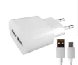 ENJOY USB-C VERKKOLATURI 2.4A, 2 X USB - Verkkolaturit - 6438195014092 - 1