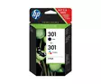 HP 301 2-PACK MUSTA + KOLMIVÄRI - HP-mustesuihkuvärit - 889894419392 - 1