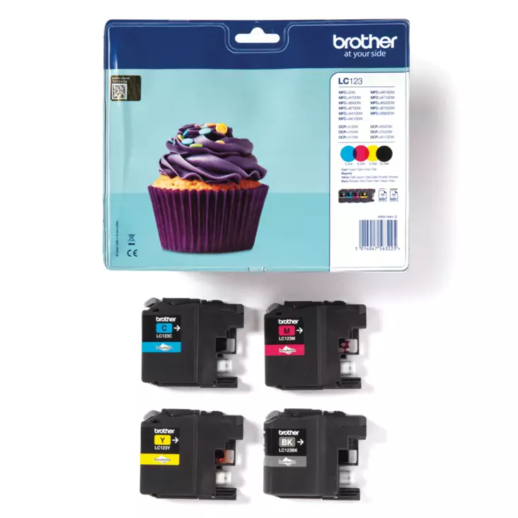 BROTHER LC-123 NELIVÄRIPAKKAUS - Brother-mustesuihkuvärit - 5014047563232 - 1