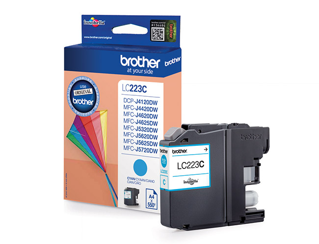 BROTHER LC-223C CYAN VÄRIPATRUUNA - Brother-mustesuihkuvärit - 4977766735902 - 1