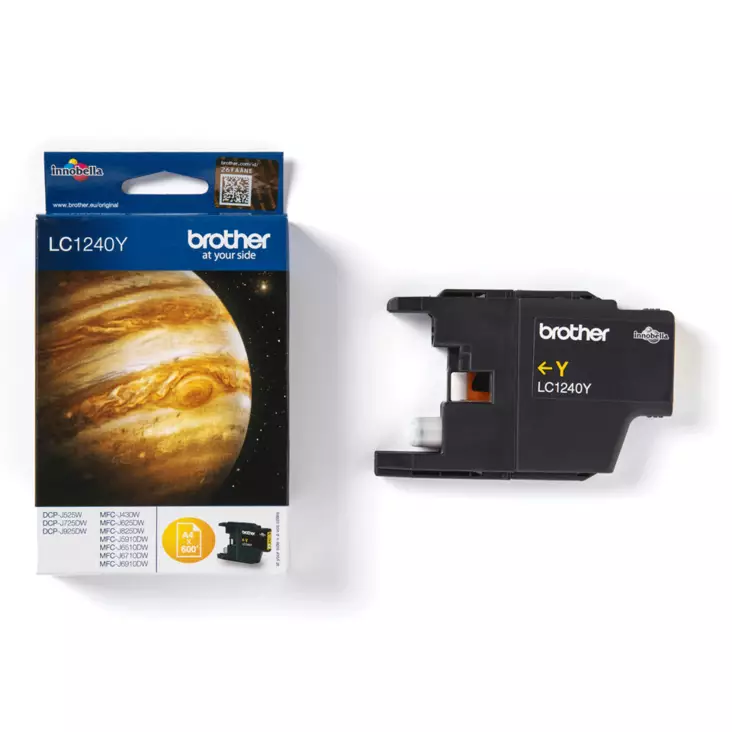 BROTHER LC1240Y YELLOW VÄRIPATRUUNA - Brother-mustesuihkuvärit - 4977766694032 - 1