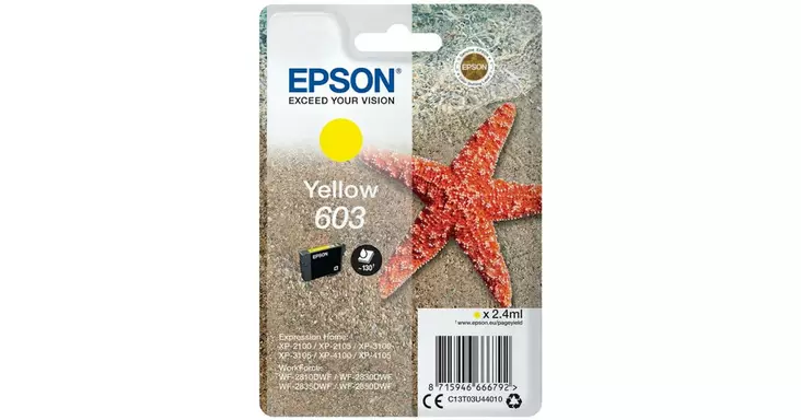 EPSON 603 KELTAINEN VÄRIPATRUUNA - Epson-mustesuihkuvärit - 8715946666792 - 1