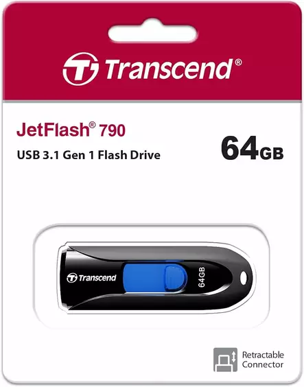 TRANSCEND JETFLASH 790 64GB MUISTITIKKU - USB-muistitikut - 760557828013 - 1
