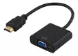 DELTACO HDMI-VGA-ADAPTERI 0.2M MUSTA - Adapterit ja jakajat - 7340004676973 - 1