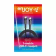 ENJOY PUNOTTU USB-C PIKALATAUSKAAPELI 1M - Lataus- ja datakaapelit - 6438195018663 - 2
