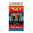 ENJOY USB-C LATAAVA DATAKAAPELI 2M - Lataus- ja datakaapelit - 6438195014153 - 2