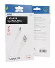 WAVE LATAAVA MICROUSB-DATAKAAPELI, 1M - Lataus- ja datakaapelit - 6418312105643 - 1