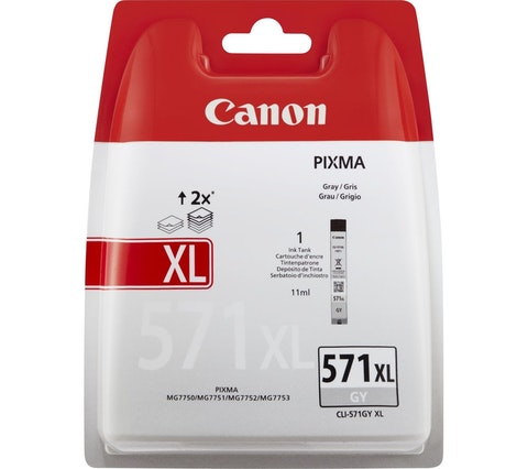 CANON CLI-571GY XL GREY VÄRIPATRUUNA - Canon-mustesuihkuvärit - 8714574631783 - 1