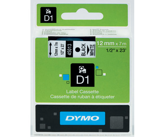 DYMO S0720530 D1-TEIPPI BLACK/WHITE - Dymo-teipit - 5411313450133 - 1