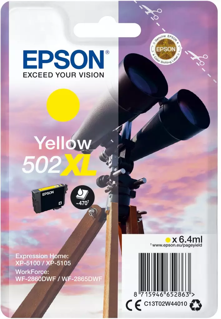 EPSON 502XL KELTAINEN MUSTEPATRUUNA - Epson-mustesuihkuvärit - 8715946652863 - 1