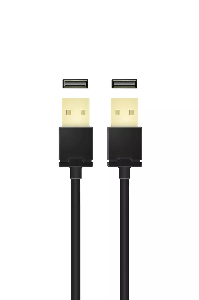 QNECT USB 2.0 -KAAPELI, 1.8M, MUSTA - Oheislaitekaapelit - 5706470091573 - 1