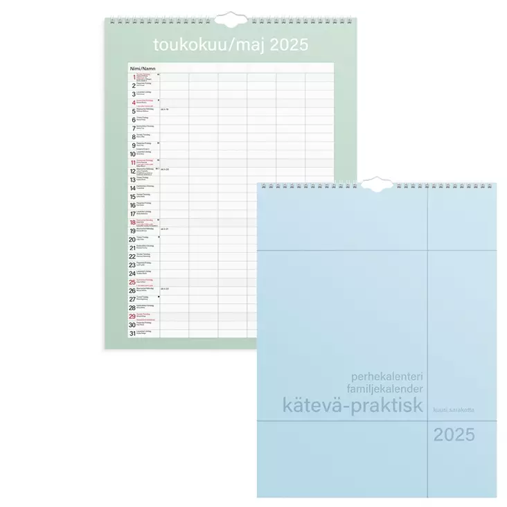 BURDE PERHEKALENTERI 2025 KÄTEVÄ - Kalenterit - 7333420175953 - 1