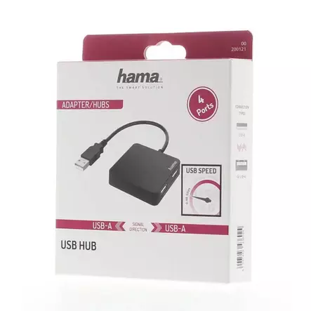 HAMA 4-PORTTINEN USB-JAKAJA / HUB - USB-jakajat ja muistikortinlukijat - 4047443436924 - 2