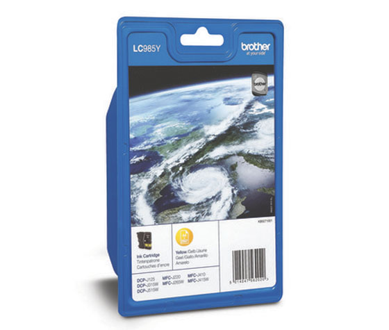BROTHER LC985Y YELLOW VÄRIPATRUUNA - Brother-mustesuihkuvärit - 4977766675444 - 1