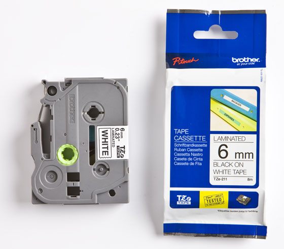 BROTHER P-TOUCH 6MM TZE-211 TARRANAUHA - Brother-teipit - 4977766685054 - 1