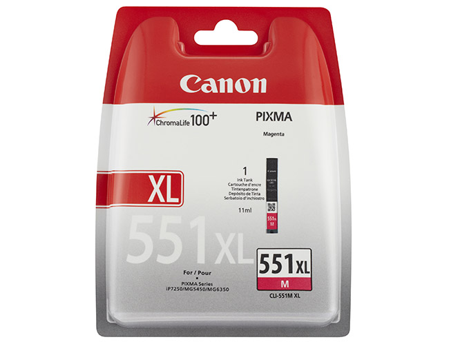 CANON CLI-551M XL MUSTEPATRUUNA MAGENTA - Canon-mustesuihkuvärit - 4960999904924 - 1