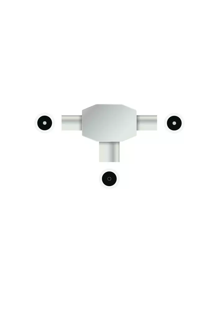 QNECT TV-ANTENNIJAKAJA 1-IN/2-OUT - Adapterit ja jakajat - 5706470088764 - 1