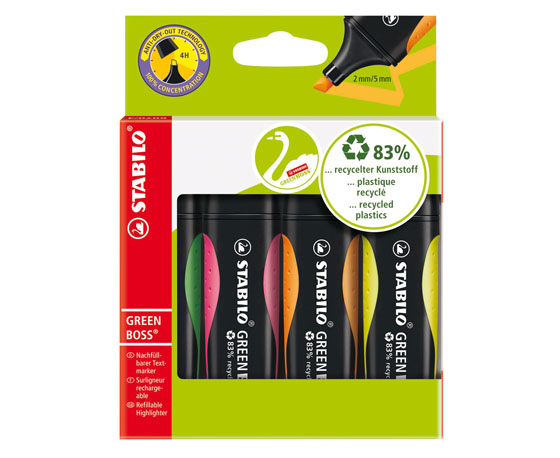 STABILO GREEN BOSS 6070/4 4-VÄRIN SARJA - Korostuskynät - 4006381436854 - 1