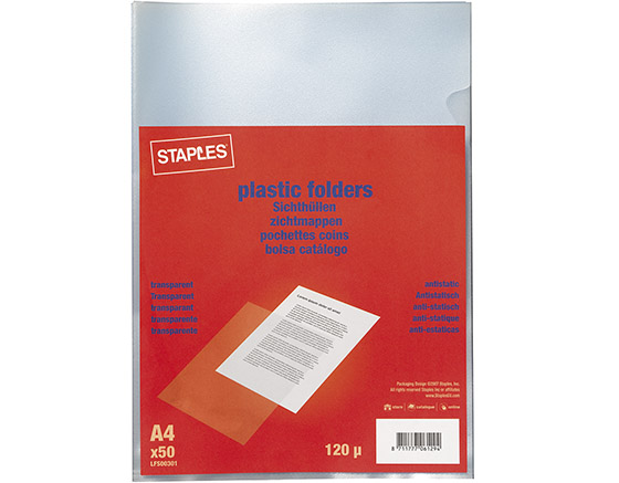 STAPLES MUOVITASKU A4 120MIC KIRKAS - Muovitaskut - 4045348070144 - 1