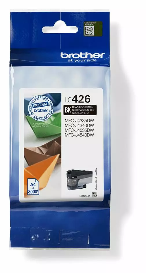 BROTHER LC426BK MUSTA VÄRIPATRUUNA - Brother-mustesuihkuvärit - 4977766809474 - 1