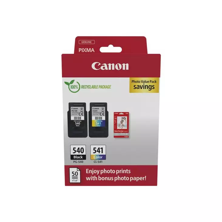 CANON PG-540 / CL-541 MONIVÄRIPAKKAUS - Canon-mustesuihkuvärit - 8714574679754 - 1